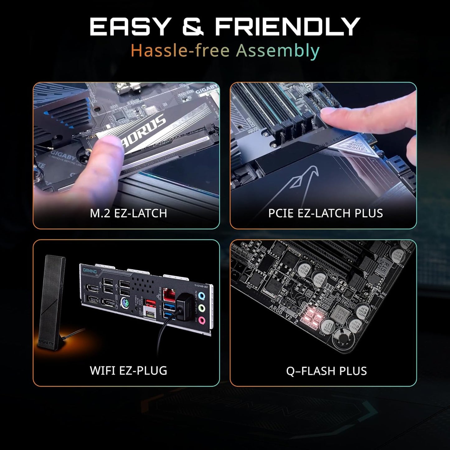 GIGABYTE B850 Gaming WIFI6 AMD AM5 LGA 1718 Motherboard, ATX, DDR5, 3X M.2, PCIe 5.0, USB-C, WIFI6E, 1GbE LAN, EZ-Latch, 5-Year Warranty