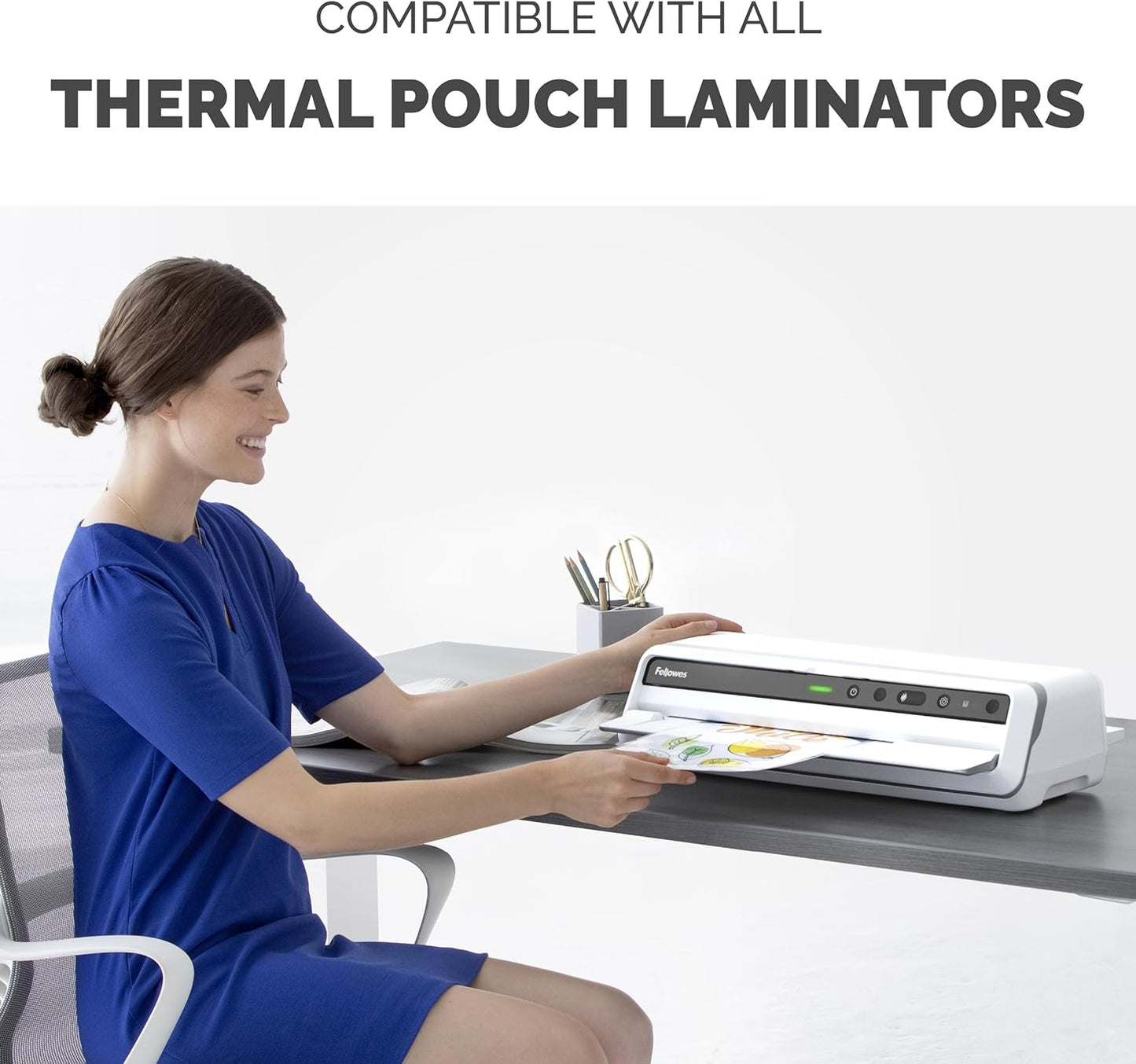 Fellowes Thermal Laminating Pouches, Letter Size Sheets 9 x 11.5-Inches, 3 mil, 200 Pack (5743401), Clear