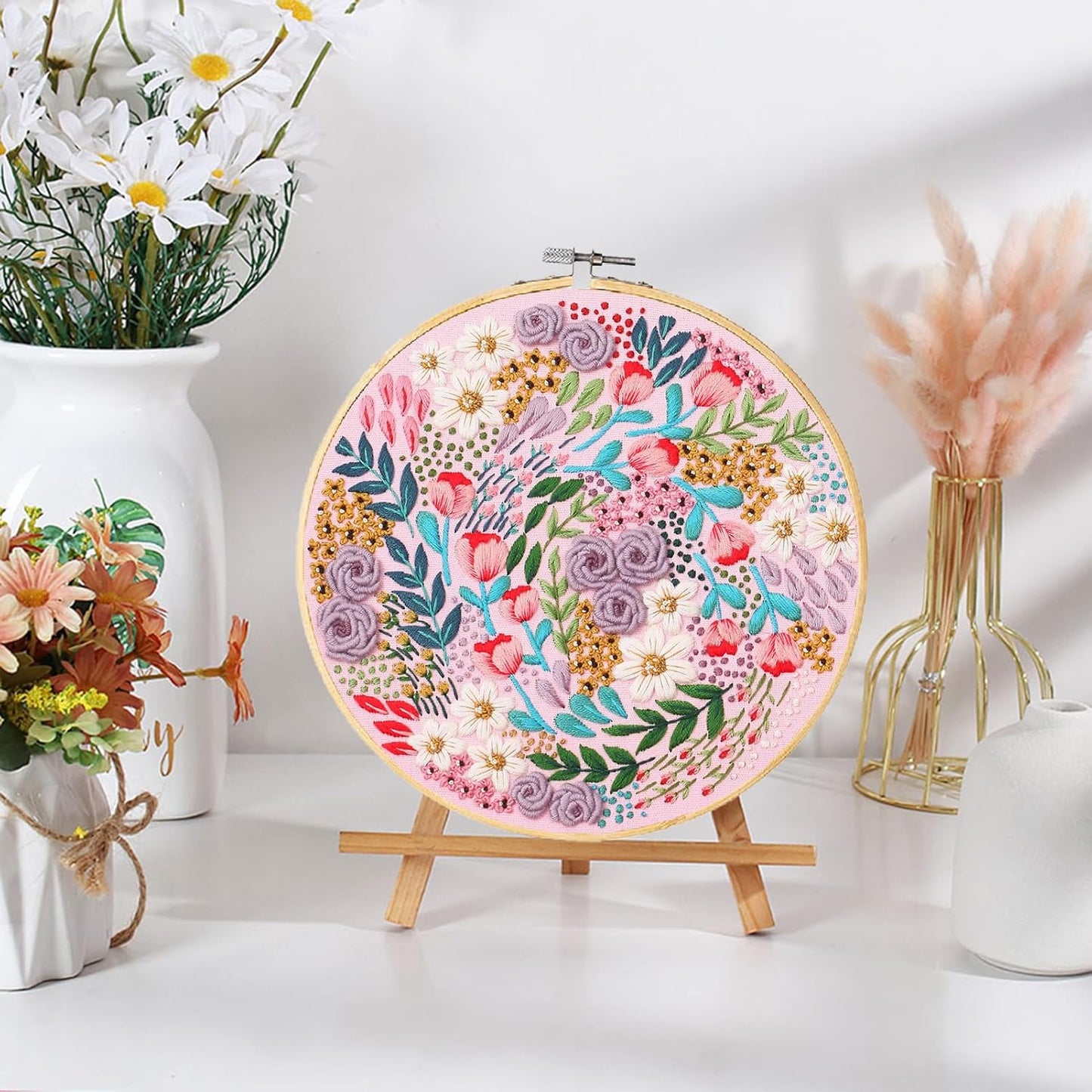 Purilite Select 3-Sets Flower Embroidery Kit