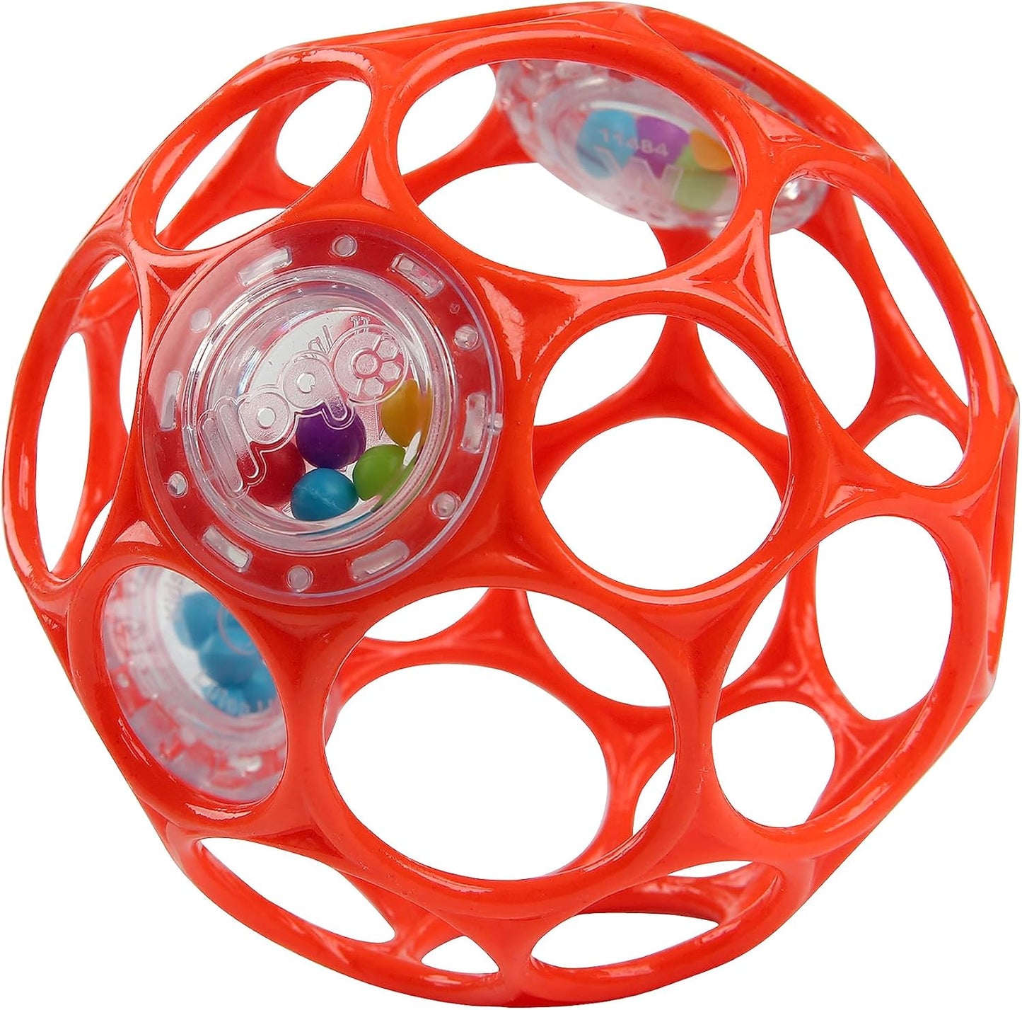 Bright Starts Oball Easy-Grasp Rattle BPA-Free Infant Toy in Teal, Age Newborn and up, 4 Inches