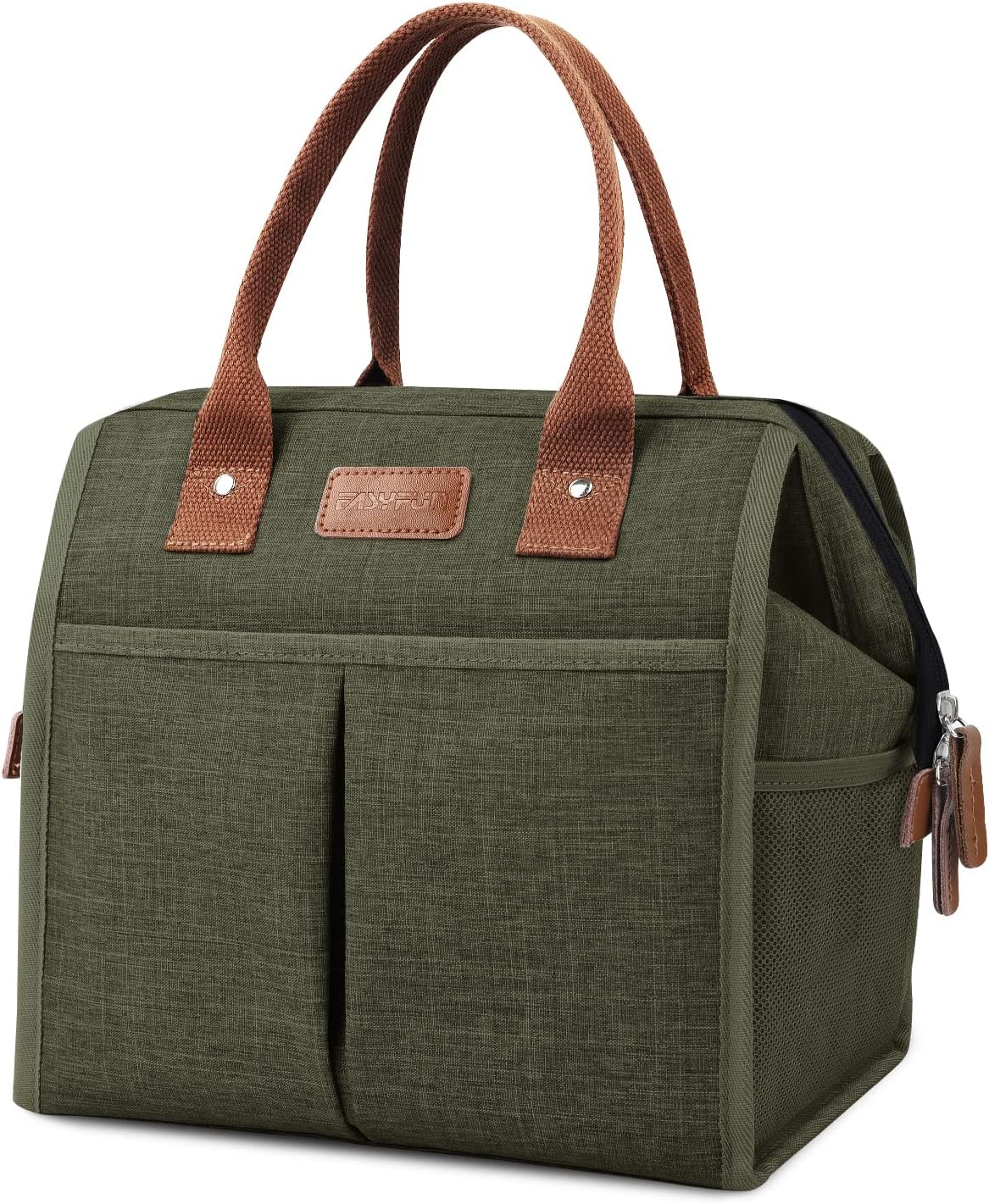 Lunch Bag for Women & Men, Insulated Lunch Box Cooler Tote Bags, Adult Reusable Lunch Boxes with Water Resistant for Work, Travel and Picnic (Grey)