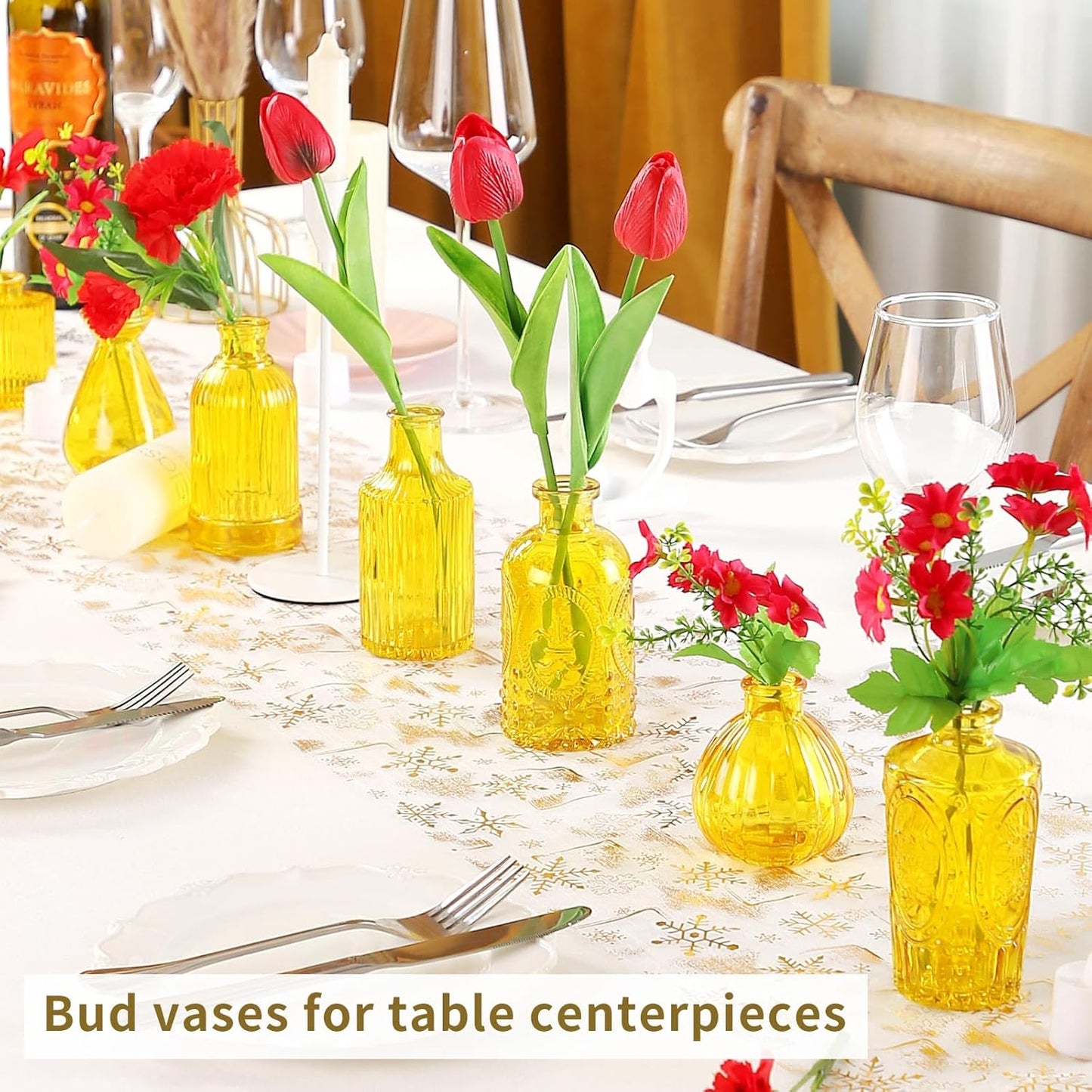30 Pcs Mini Bud Vases As Wedding Centerpieces for Tables,Clear Bud Vases for Flowers,Small Flower Vases Suitable for Birthday Party,Anniversary,Wedding Reception,Baby Shower