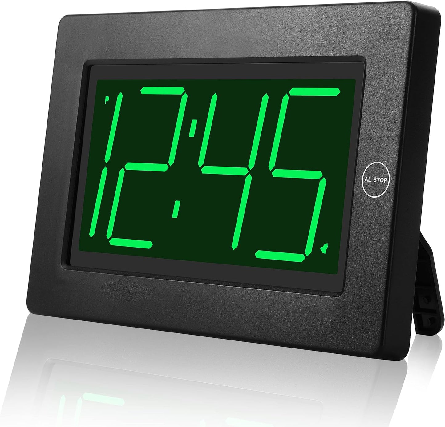 Wall Clock, Digital Clock, 8" Extra Large Display, 3" Big LED Number, Battery Operated, Adjustable Brightness, Clock for Bedroom, for Desk, Wall Mounted