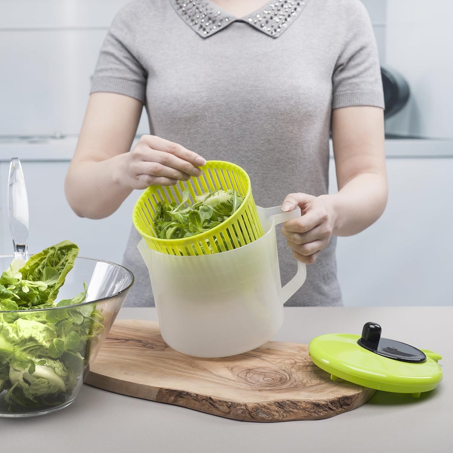 Zeal J259G Salad Spinner, Green