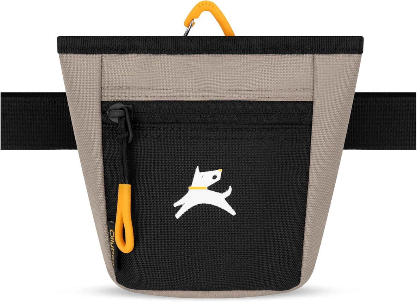 OllyDog Goodie Treat Bag, Dog Treat Pouch, Waist Belt Clip for Hands-Free Training, Magnetic Closure, Dog Training and Behavior Aids, Three Ways to Wear (Palm)