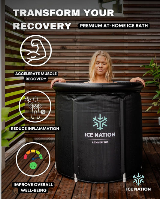 XL Ice Bath Tub, 100 Gal Cold Plunge, Portable, for Athletes, Canadian Owned