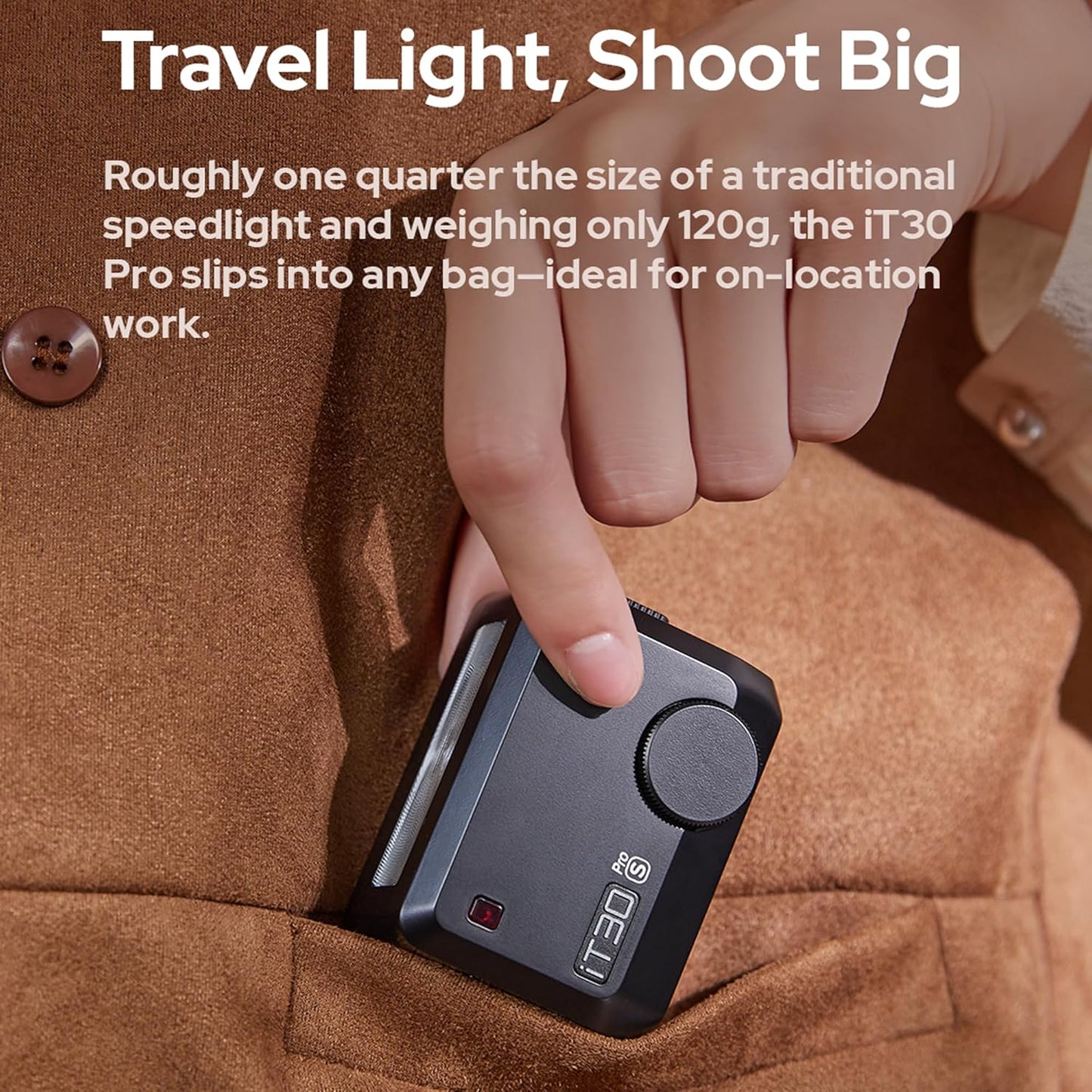 GODOX IT30Pro TTL Mini Camera Flash Light,Full-Color Touchscreen,2.4GHz X System,Built-in Diffuser and Battery (for Canon)