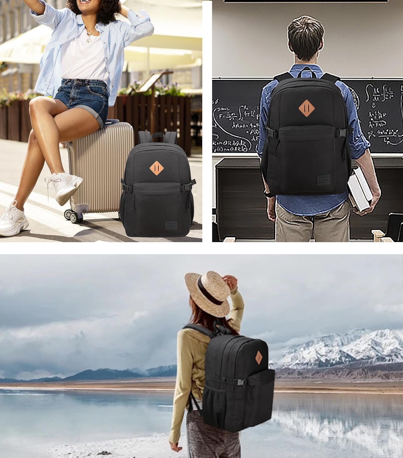 SUPACOOL Lightweight Casual Backpack for Men and Women, Large Backpack for School Boys and Girls