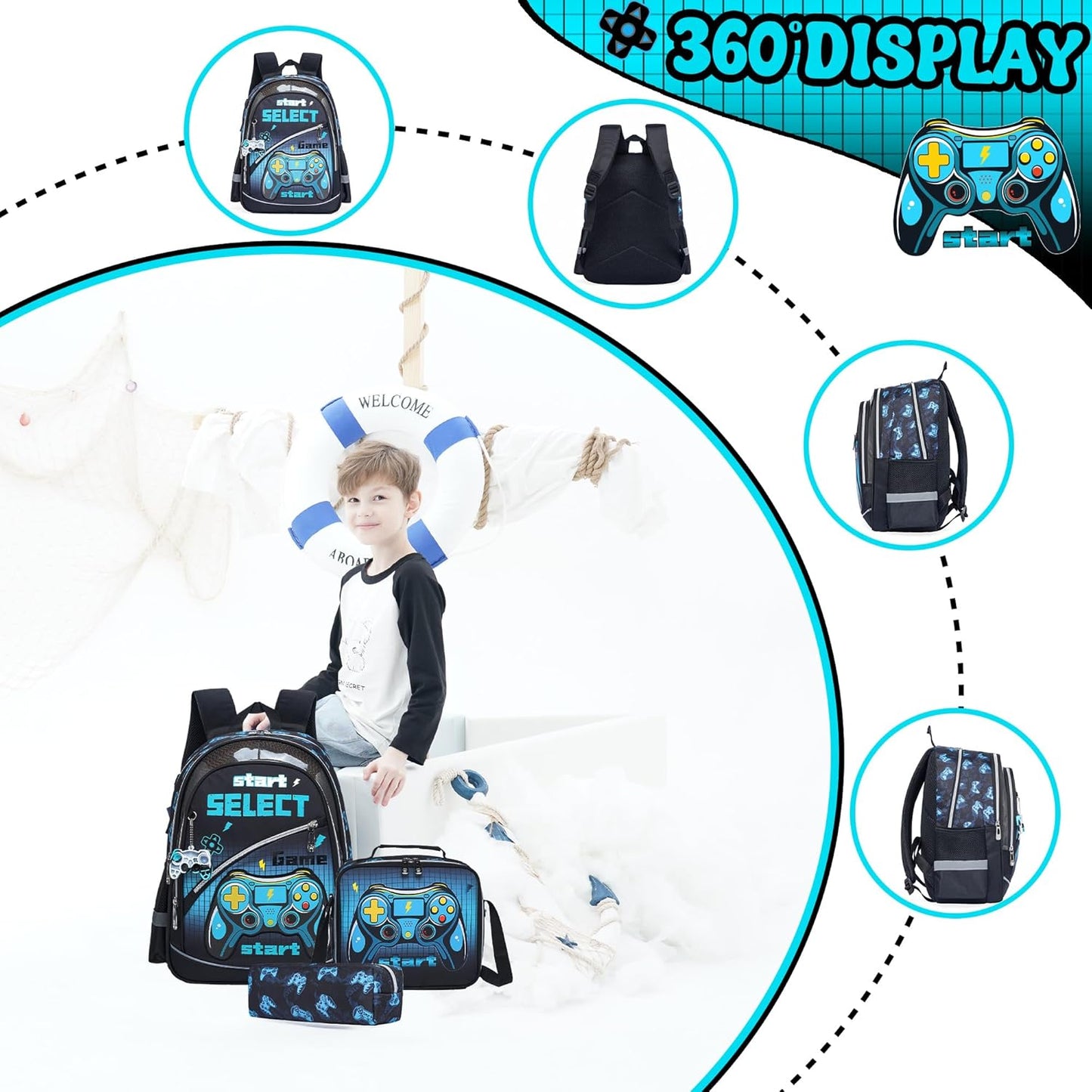 Cute Backpack for Girls School Backpacks with Lunch Box for Elementary