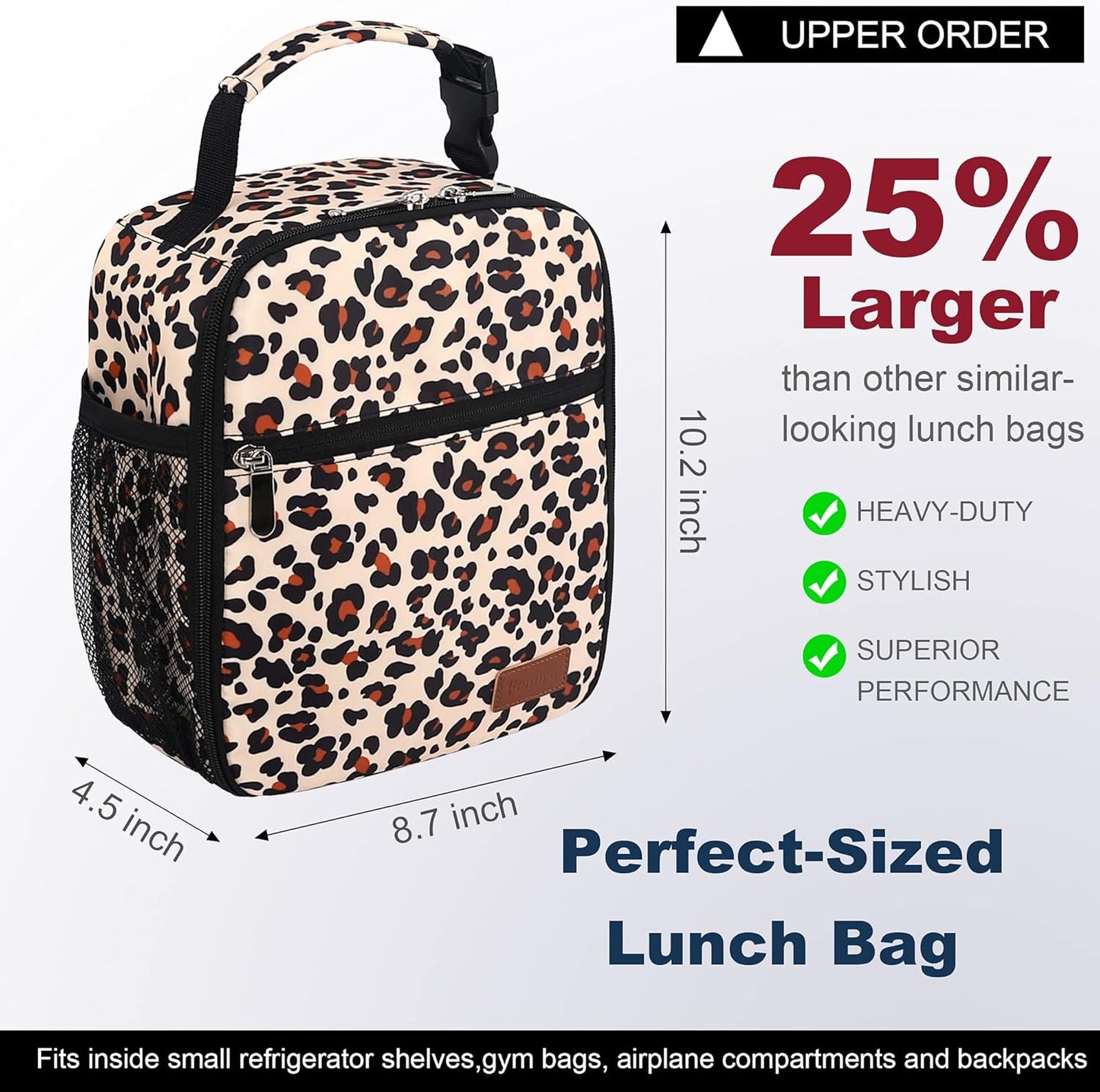 Lunch Box for Men Women Adults Small Lunch Bag for Office Work Picnic - Reusable Portable Lunchbox, Black