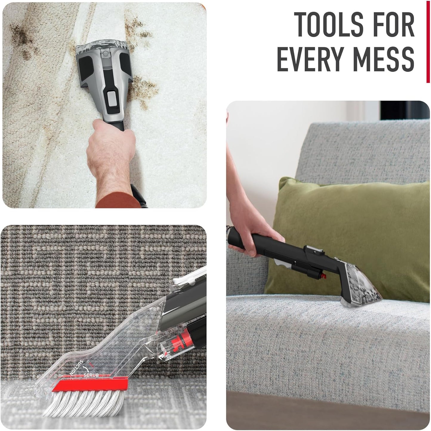 Hoover CleanSlate Carpet & Upholstery Spot Cleaner, Stain Remover, Portable, FH14000V, White