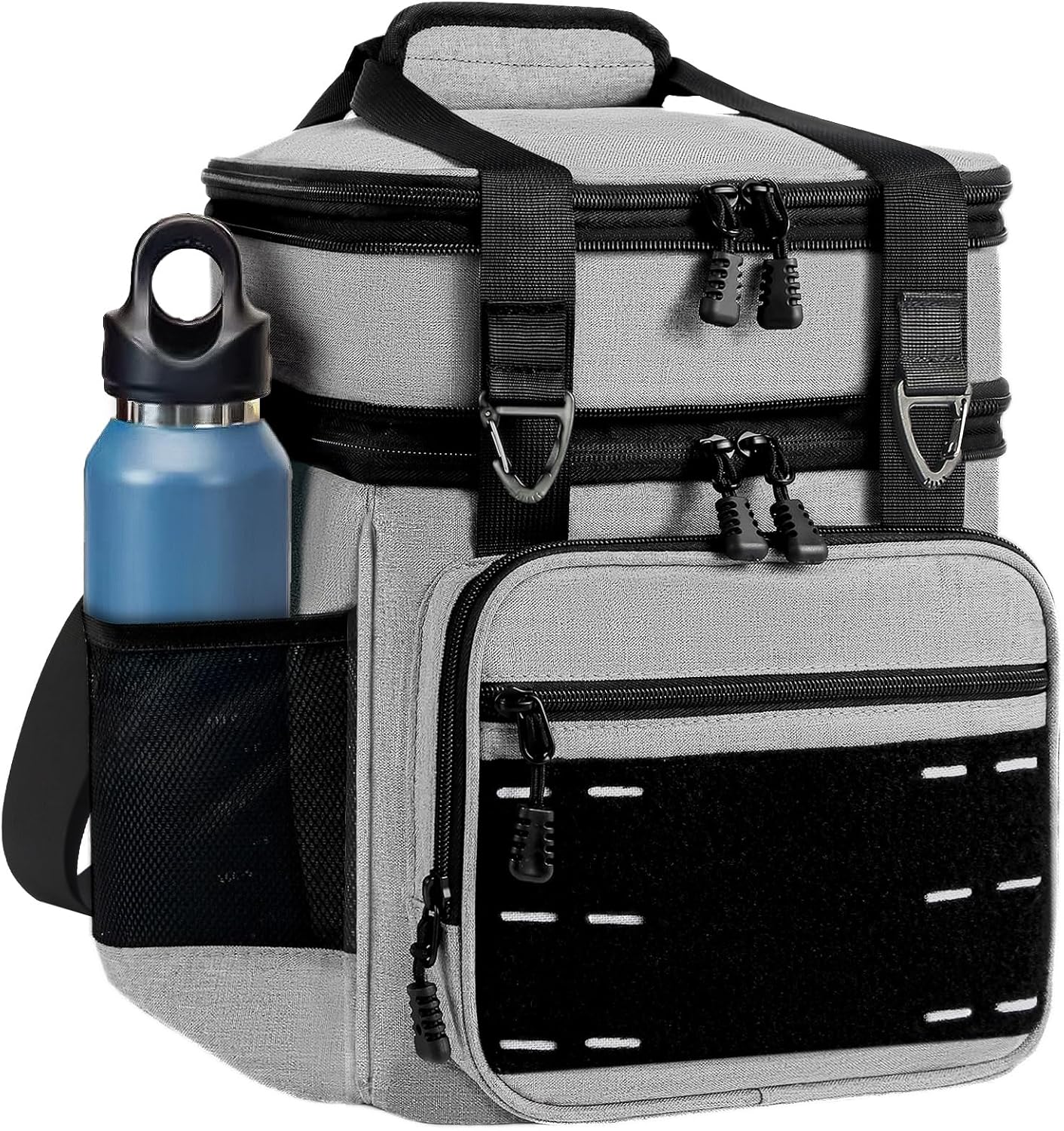 Lunch Box Cooler Bag - Insulated Tactical Lunchbox for Men - XLarge Lunch Pail Lunch Kit for Adults Work Outdoor Shifts Trips Black Camo 25L