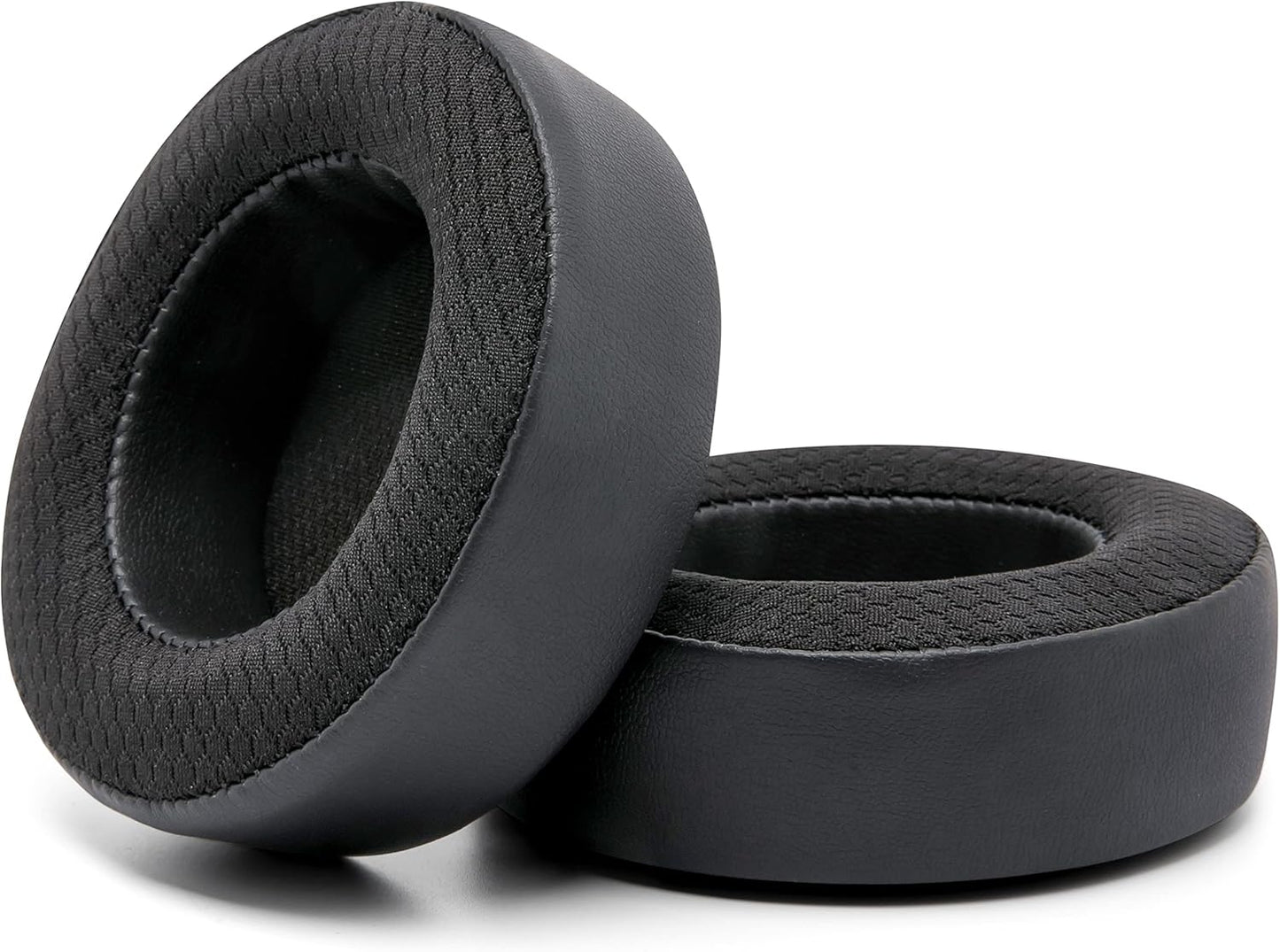 WC Freeze Virtuoso - Hybrid Fabric Cooling Gel Replacement Earpads for Corsair Virtuoso Gaming Headset, Made by Wicked Cushions, Improved Durability, Thickness and Sound Isolation |90s Black