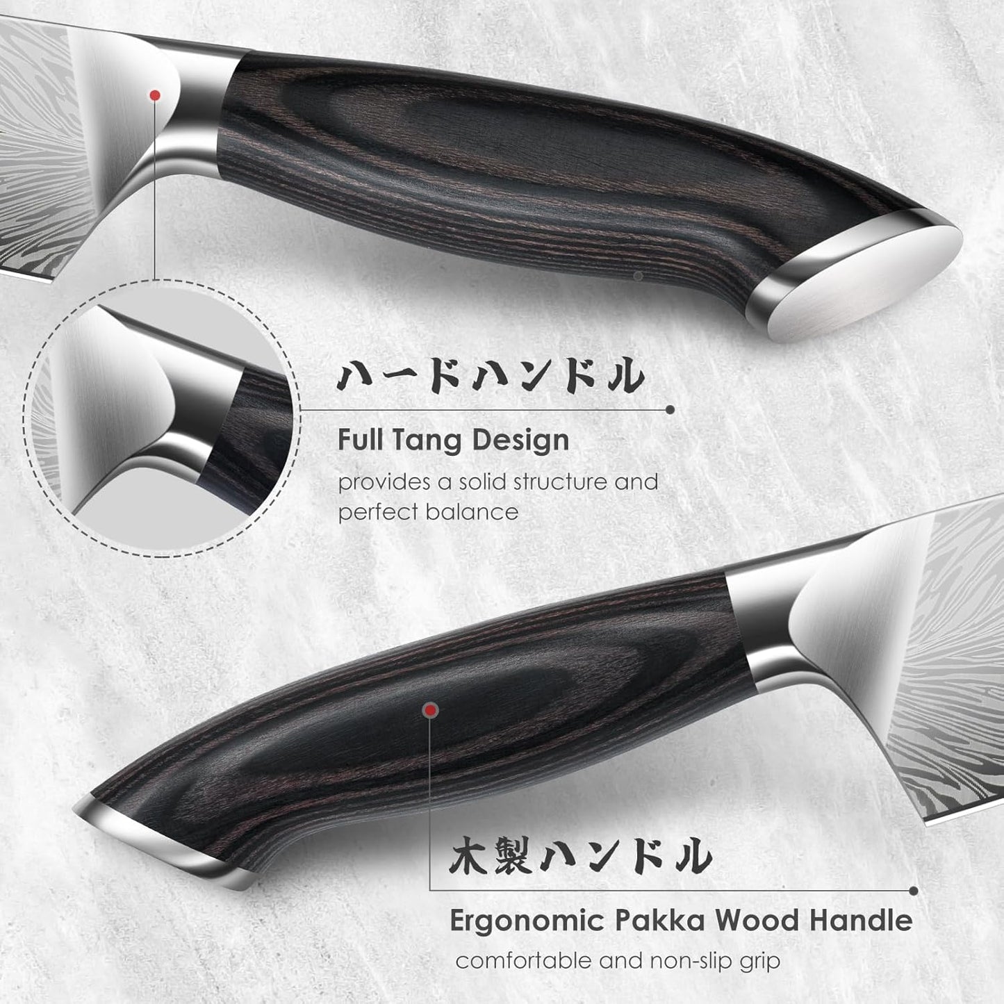 SHAN ZU Fillet Knife 7 Inch, Powder Steel Boning Knife High Carbon Japanese Filleting Knife, Ultra Sharp Deboning Knife for Meat Cutting, Fish Knife with Ergonomic Pakkawood Handle