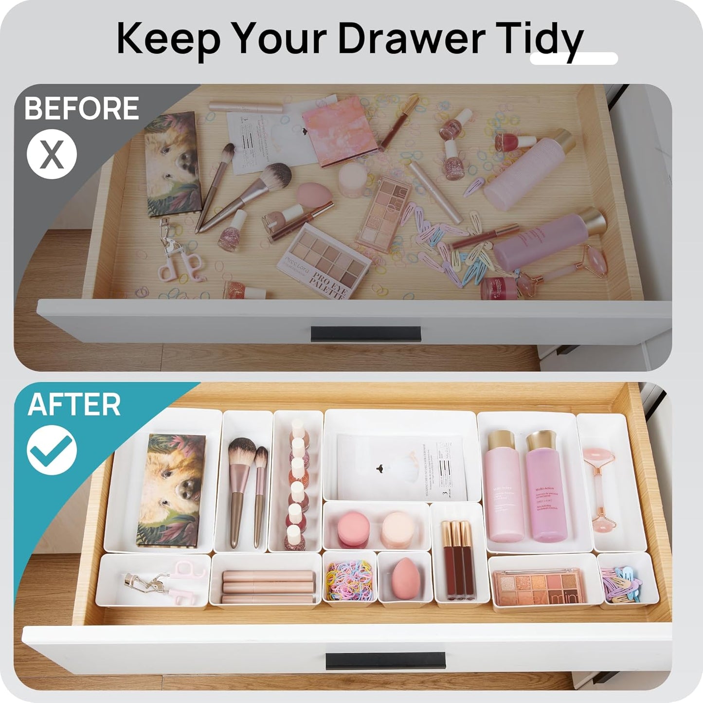 Purilite Select Clear Drawer Organizer Set