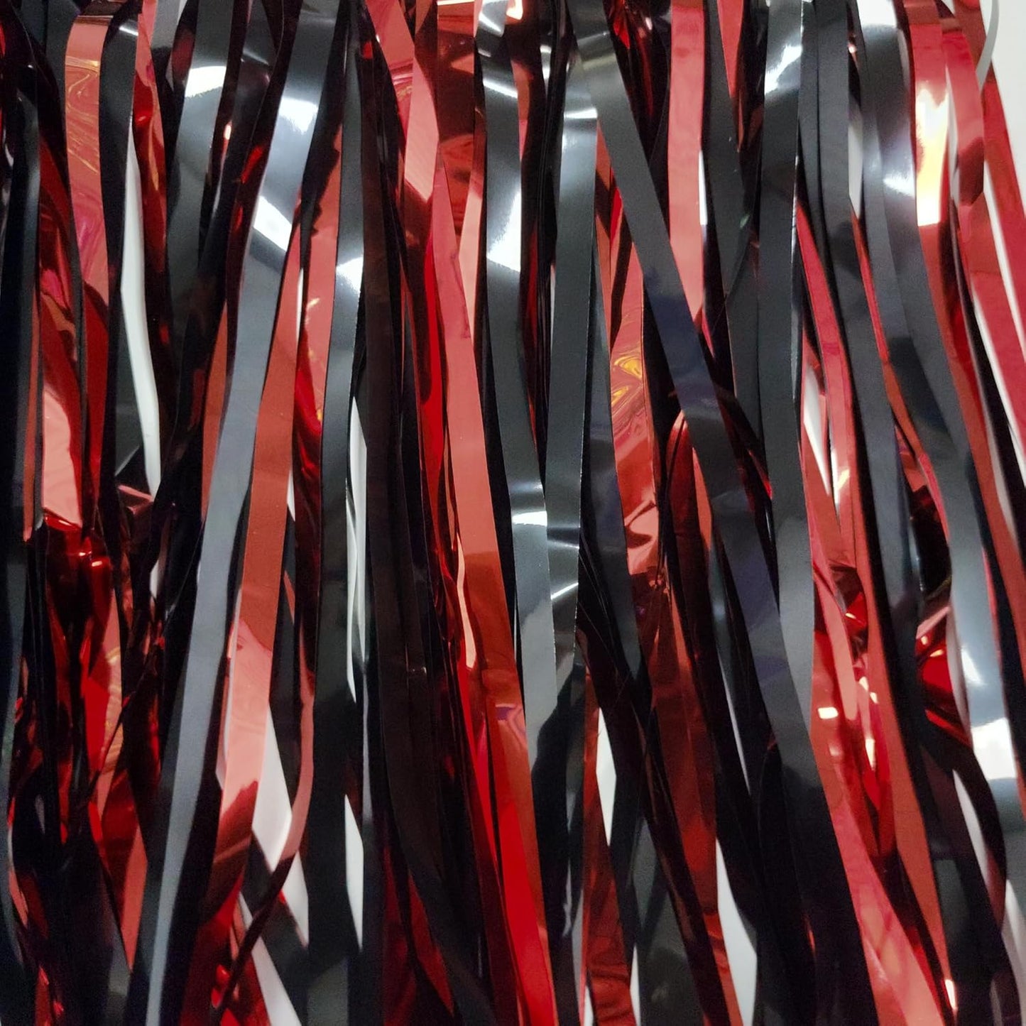 GREATRIL Iridescent Party Tinsel Fringe Backdrop Decorations - Holographic Foil Streamers Curtain for Mermaid/Under The Sea/Frozen/Ocean/Disco/Birthday Themed 3.2ft x 6.5ft - 2 PCS