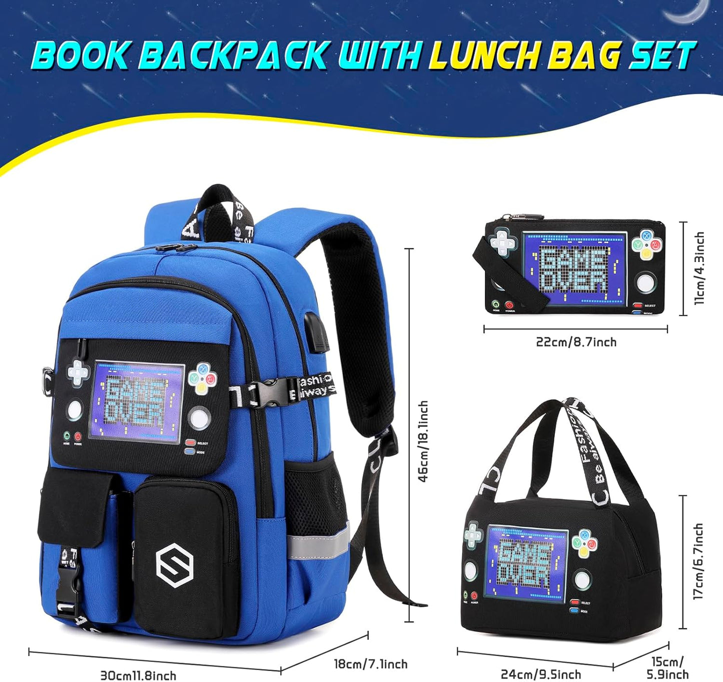 Scothen Cool Luminous School Backpacks for Boys