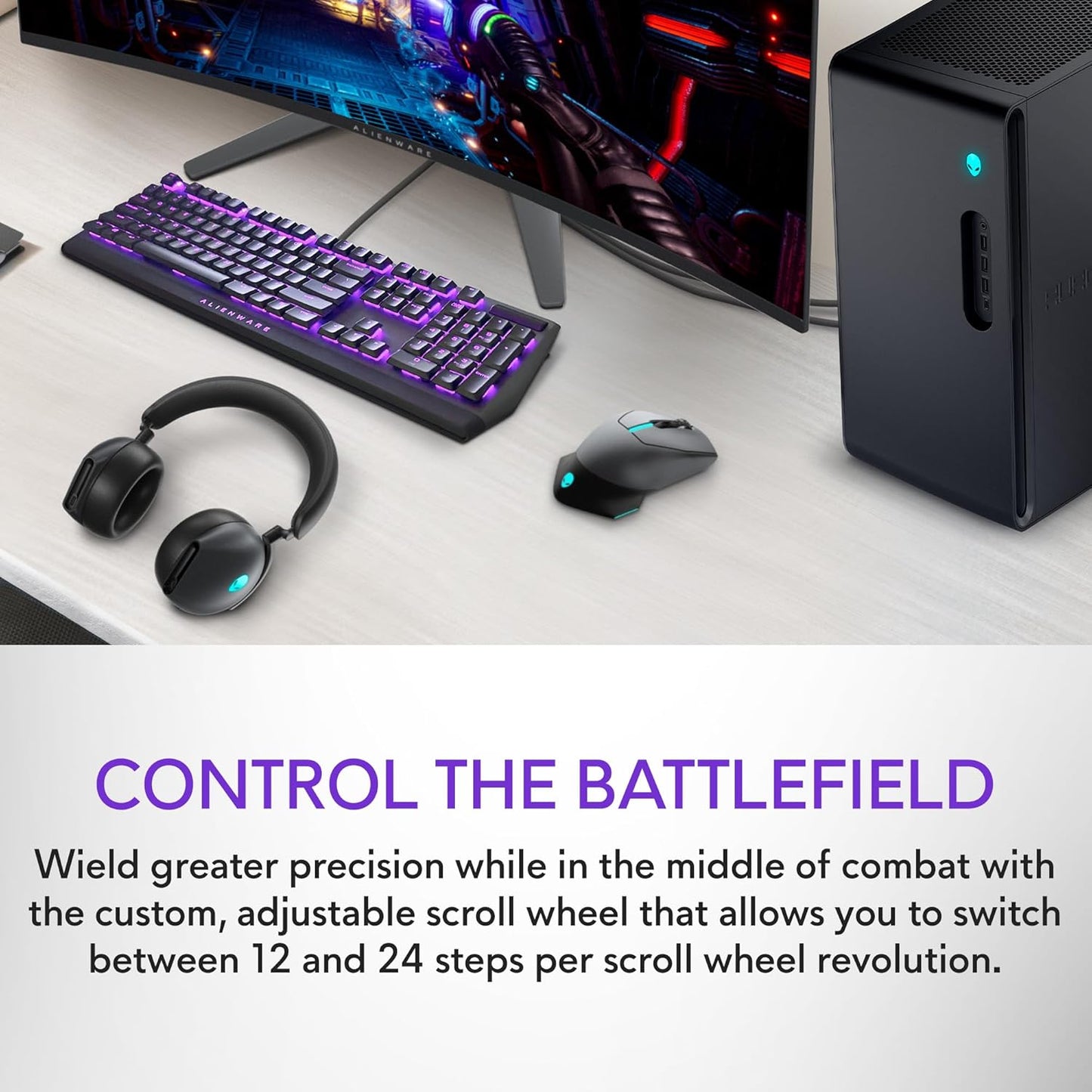 Wired and Wireless Gaming Mouse 16000 DPI Rechargeable RGB Ergonomic Ambidextrous Design - PuriLite