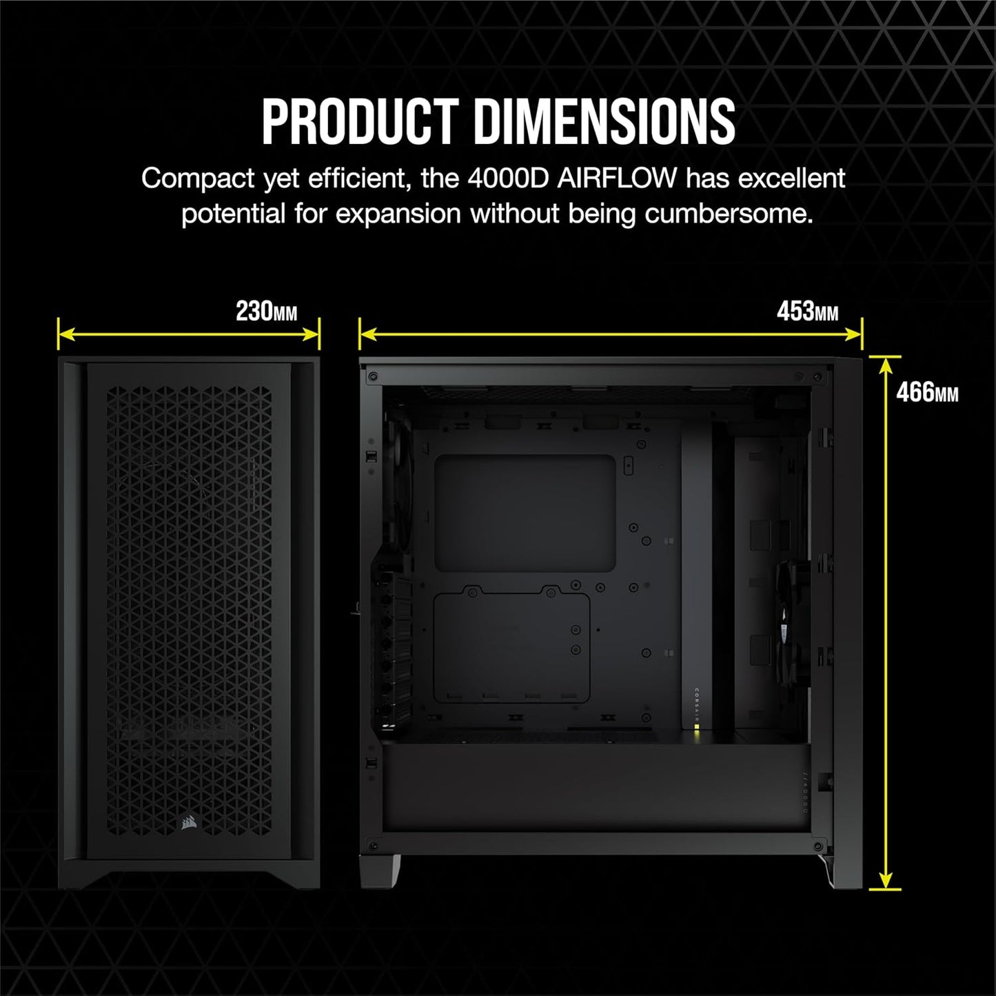 CORSAIR 3000D Airflow Mid-Tower PC Case – 2X SP120 Elite Fans – Four-Slot GPU Support – Fits up to 8X 120mm Fans – High-Airflow Design – Black