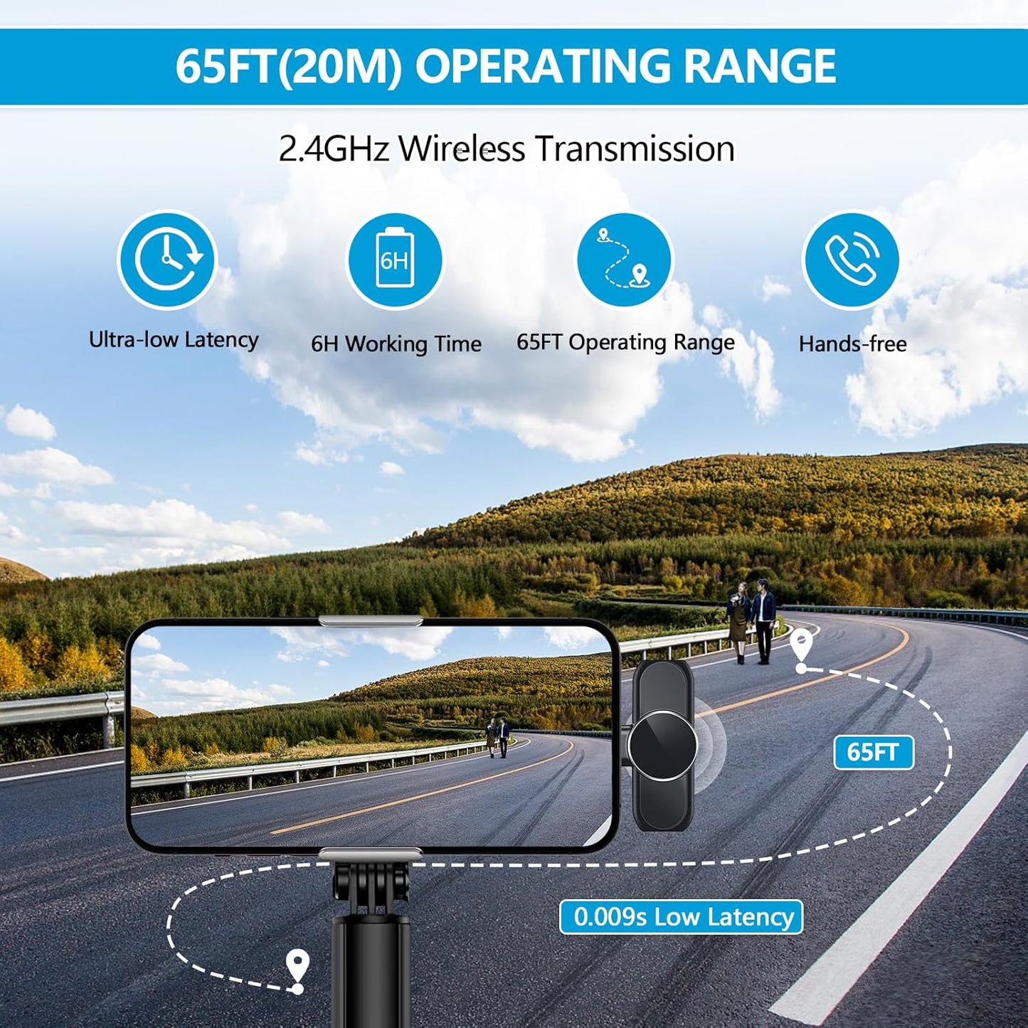 2 Pack Wireless Lavalier Microphone for iPhone iPad, RICCHI Mini Microphone Plug-Play Wireless Mic for Video Recording, Interview, YouTube, Facebook, TikTok, Auto Sync and Noise Reduction