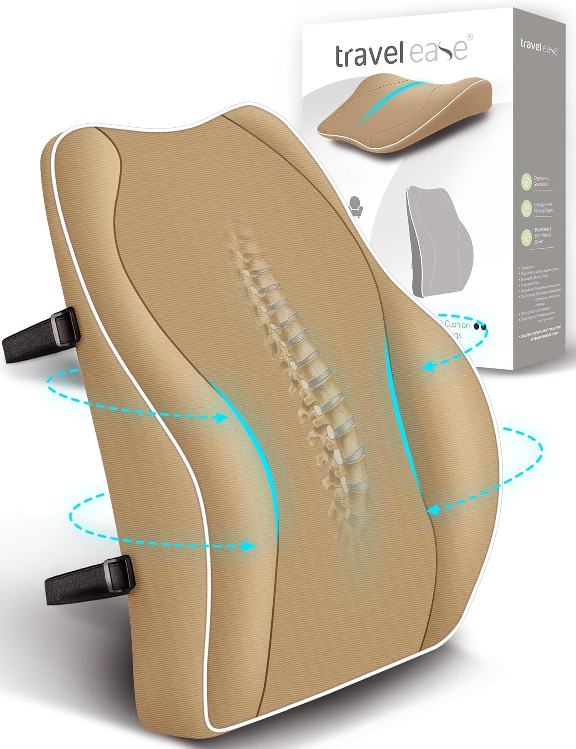 Purilite Select Ergonomic Lumbar Support Cushion