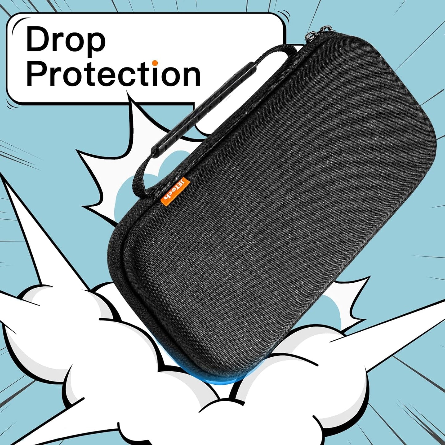 JETech Carrying Case for Nintendo Switch 2 (2025) 7.9 Inch, Hard Shell Portable Travel Bag with 10 Game Card Slots and Accessories Pouch, Lightweight Anti-Scratch Protection (Black)