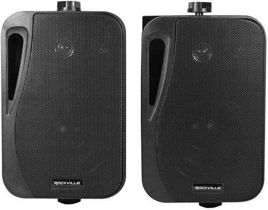 Rockville HP4S-8 BK 4" Outdoor/Indoor Swivel Home Theater Speakers in Black - PuriLite