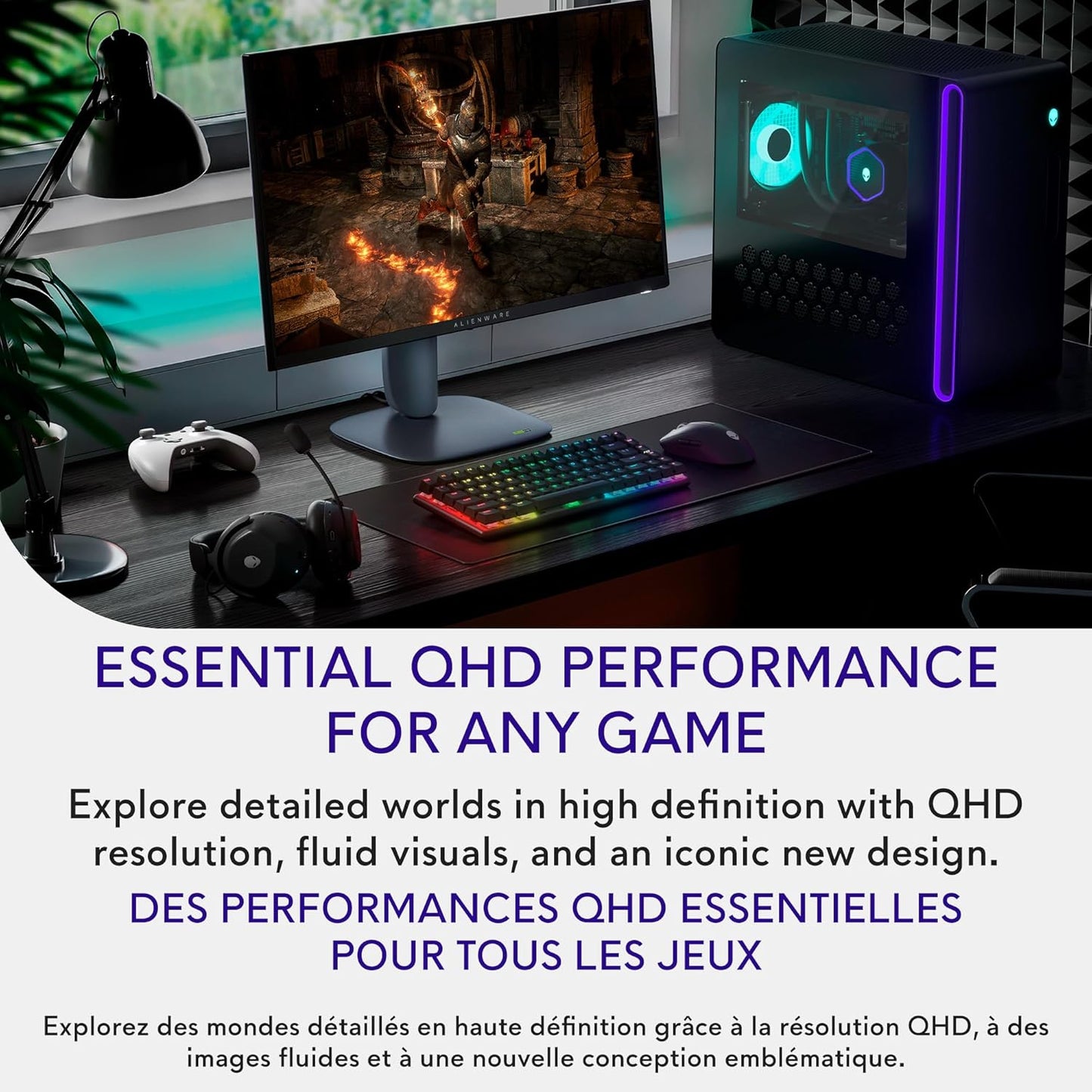 Alienware 25 Gaming Monitor AW2523HF 24.5" IPS LED Full HD (1920 × 1080) 360Hz Display - AMD FreeSync - VESA - Monitor (USB, HDMI) Height/Tilt/Swivel/Pivot Adjustability - Dark Side of The Moon