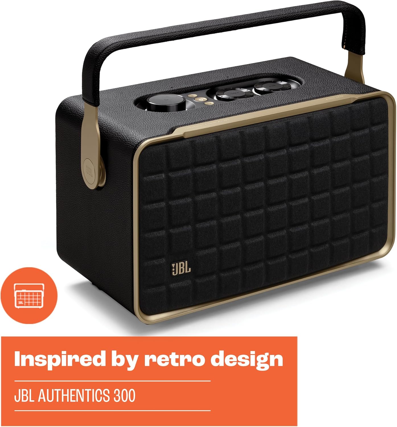 JBL Authentics 300 - Wireless Home Speaker, Music Streaming Services via Built-in Wi-Fi, Built in Battery, Built in Alexa and Google Assistant