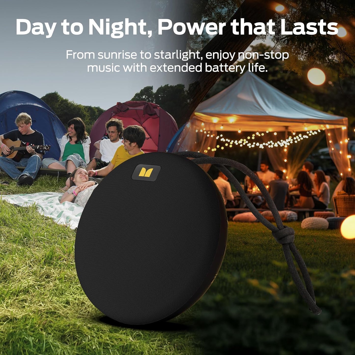 Monster Ripple Portable Bluetooth Speaker, IPX7 Waterproof Shower Speaker, Wireless Speakers with Bluetooth 6.0, Wireless Stereo Pairing, Hands-Free Calling, for Home, Outdoors