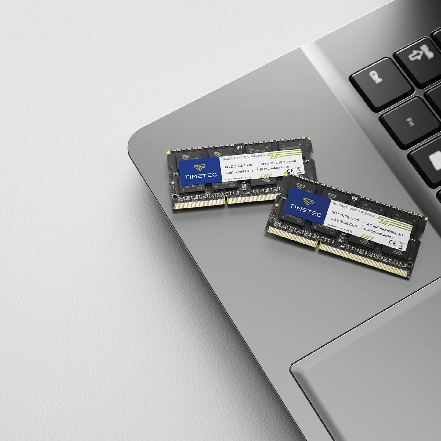 Timetec 16GB KIT(2x8GB) DDR3L / DDR3 1600MHz PC3L-12800 / PC3-12800 Non-ECC Unbuffered 1.35V / 1.5V CL11 2Rx8 Dual Rank 204 Pin SODIMM Laptop Notebook PC Computer Memory RAM Module Upgrade