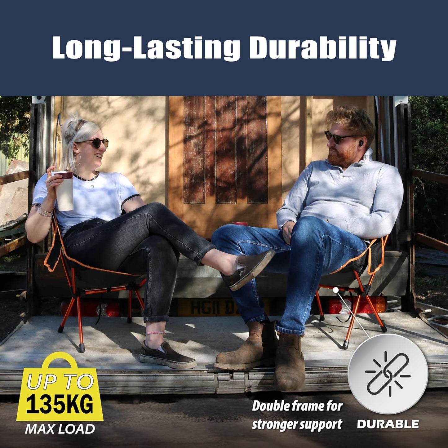 TREKOLOGY YIZI GO Portable Camping Chairs 2Pack - Compact Ultralight Folding Backpacking Chairs, Small Collapsible Foldable Packable Lightweight Backpack Chair in a Bag for Outdoor, Camp, Picnic