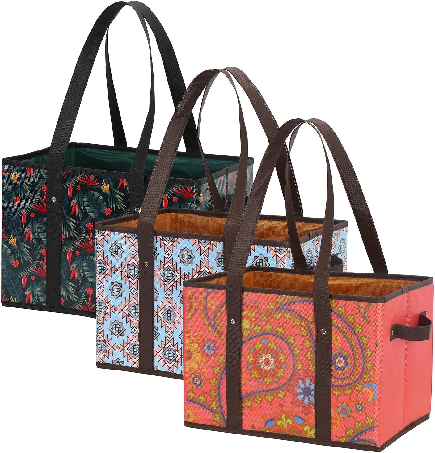 Purilite Select™ Heavy-Duty Reusable Grocery Tote Box Bags – 4 Gallon Capacity