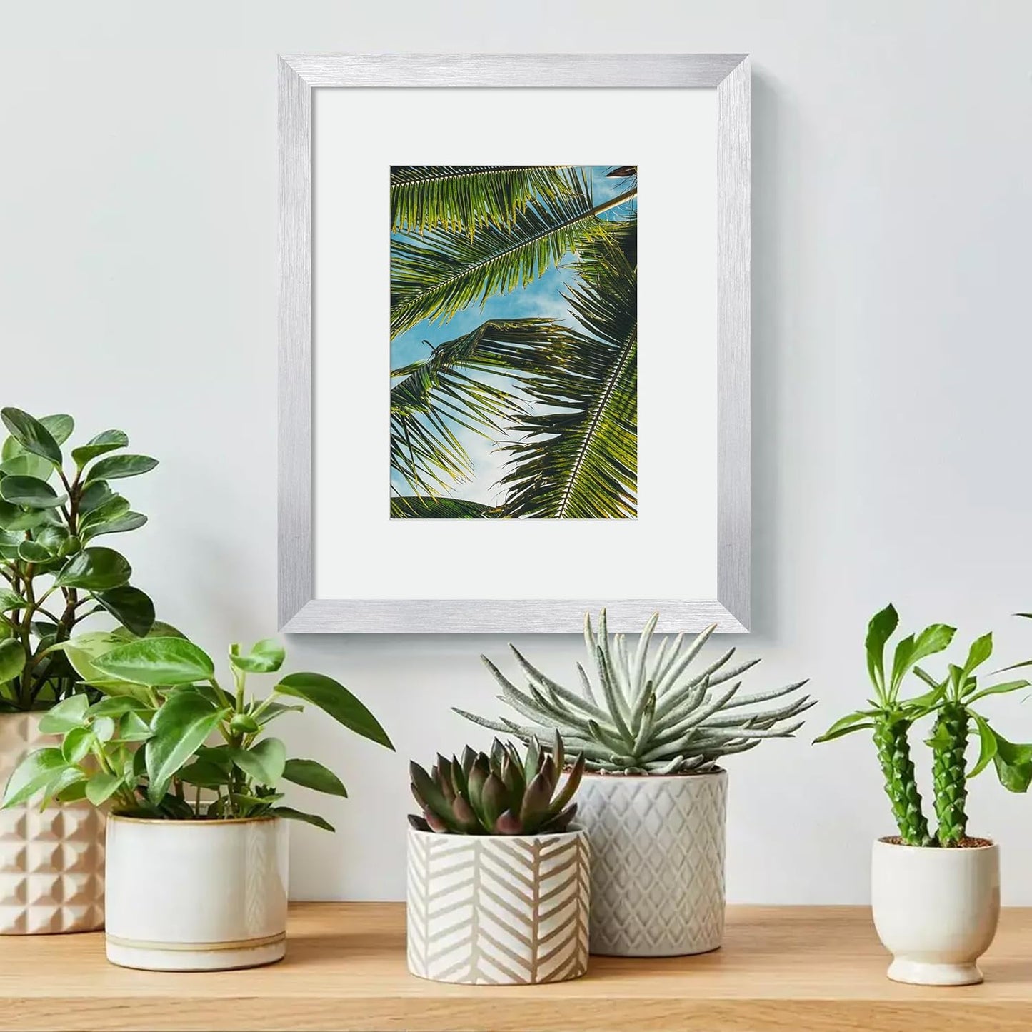 upsimples 11x14 Picture Frame, Display Pictures 8x10 with Mat or 11x14 Without Mat, Wall Hanging Photo Frames, Black