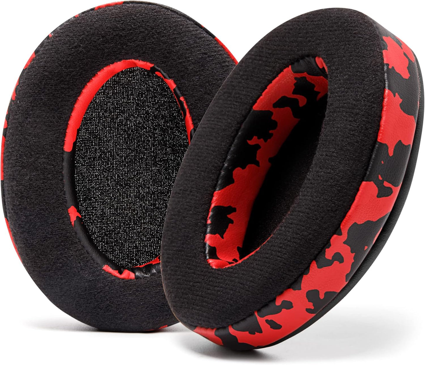 WC PadZ Velour - The Ultimate Upgraded Earpads by Wicked Cushions - Compatible With Audio Technica, HyperX, SteelSeries Arctis & More - Extra Thick - Bigger Opening - Softer Memory Foam | Black Floral