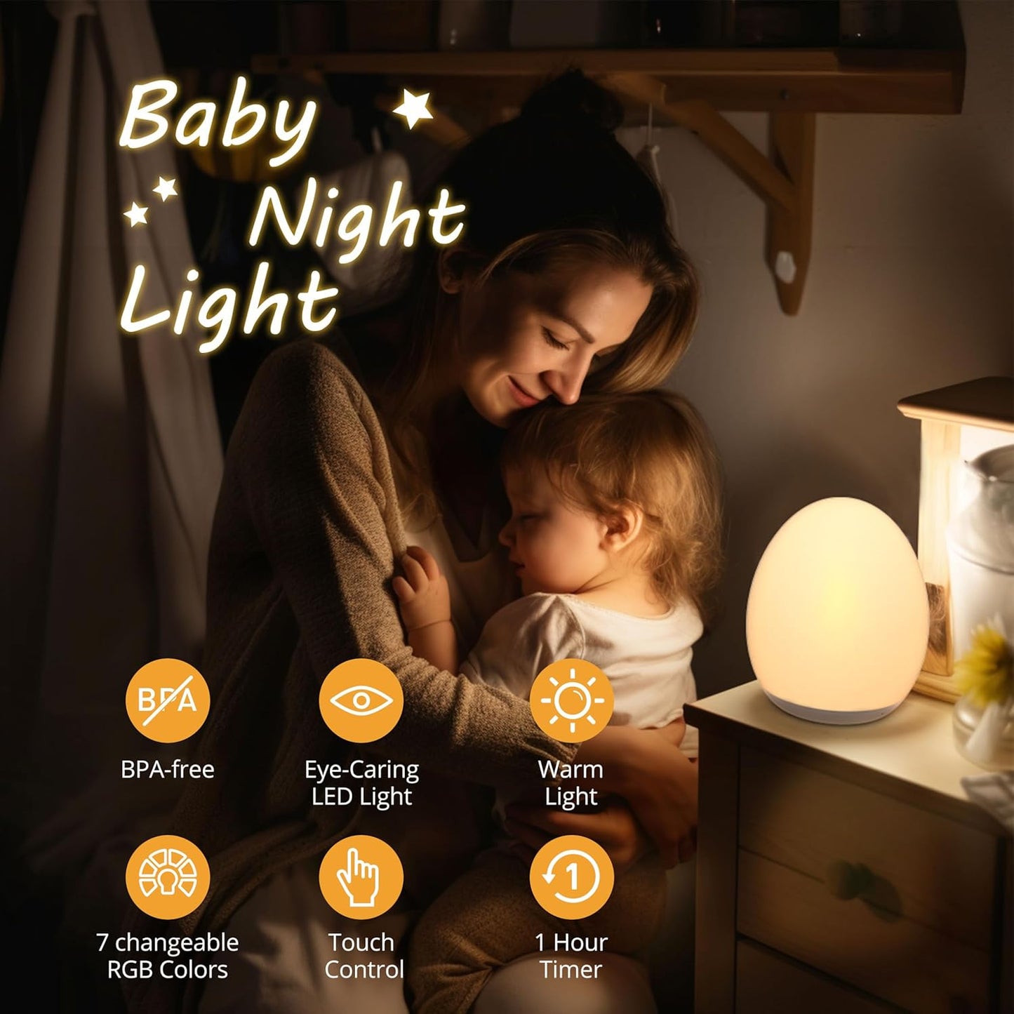 Purilite Select Touch LED Nursery Night Light