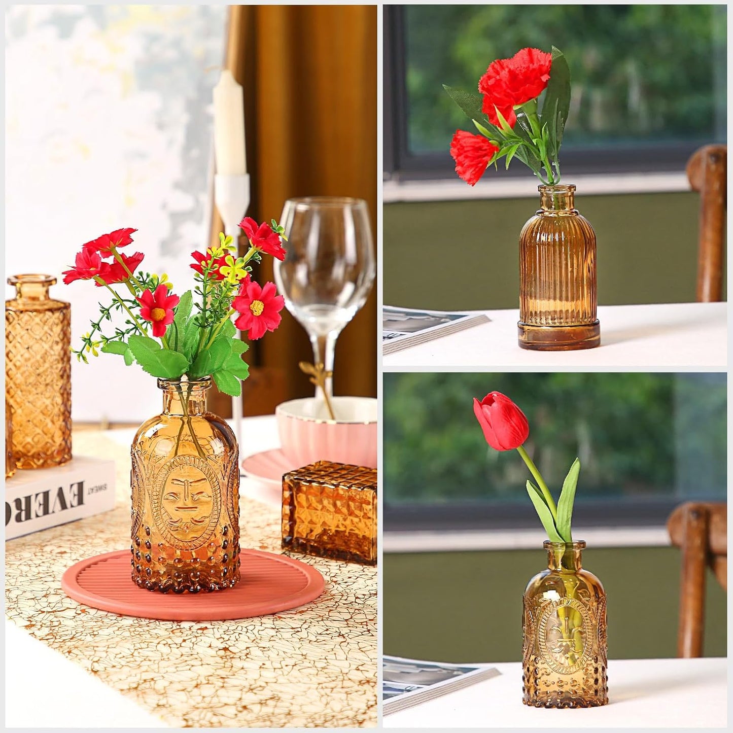30 Pcs Mini Bud Vases As Wedding Centerpieces for Tables,Clear Bud Vases for Flowers,Small Flower Vases Suitable for Birthday Party,Anniversary,Wedding Reception,Baby Shower