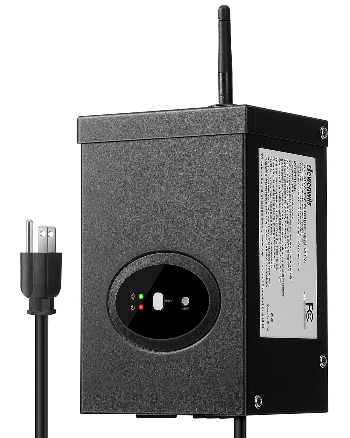 DEWENWILS 300W Smart Wi-Fi Low Voltage Transformer, Schedule and Timer, Compatible with Alexa and Google Home, 120V AC to 12V AC, Weatherproof for Landscaping Light, Spotlight, Pathway Light