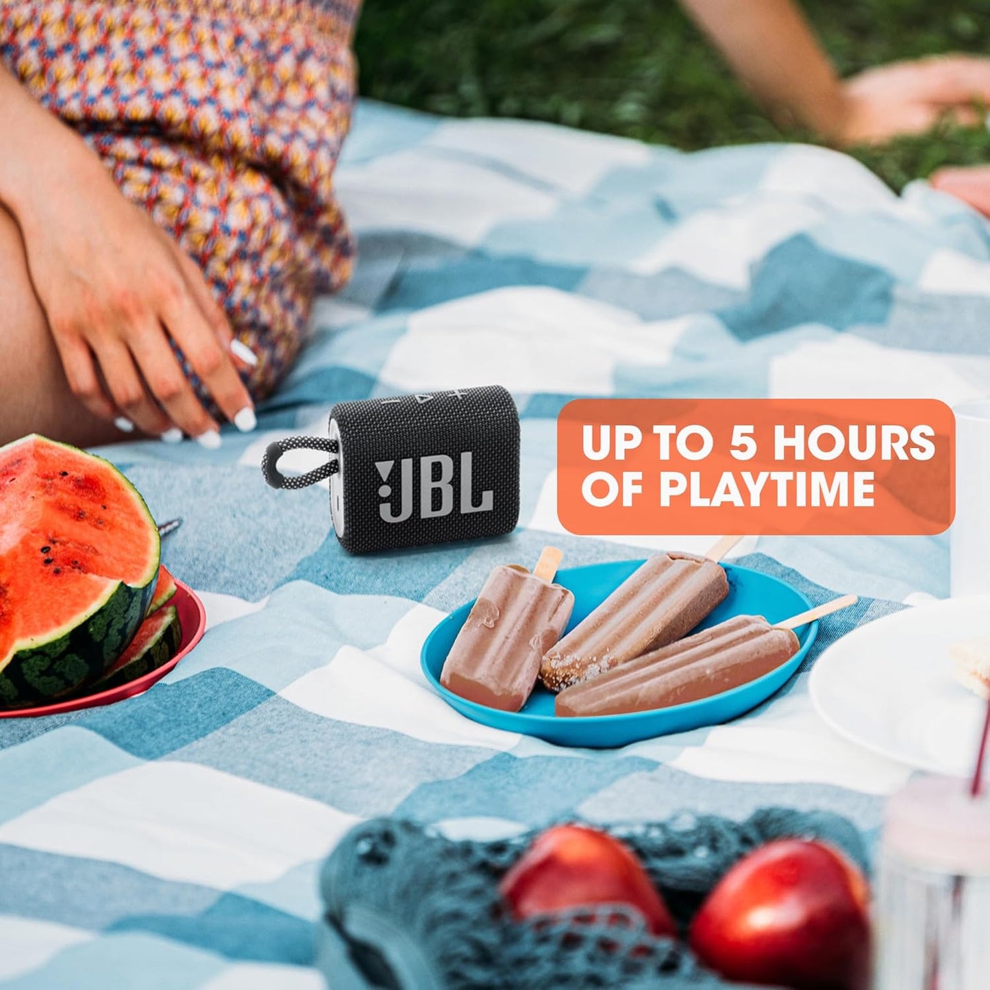 JBL Go 4 - Ultra-Portable, Waterproof and Dustproof Bluetooth Speaker, 7-Hour Built-in Battery, Made in Part with Recycled Materials (Purple)