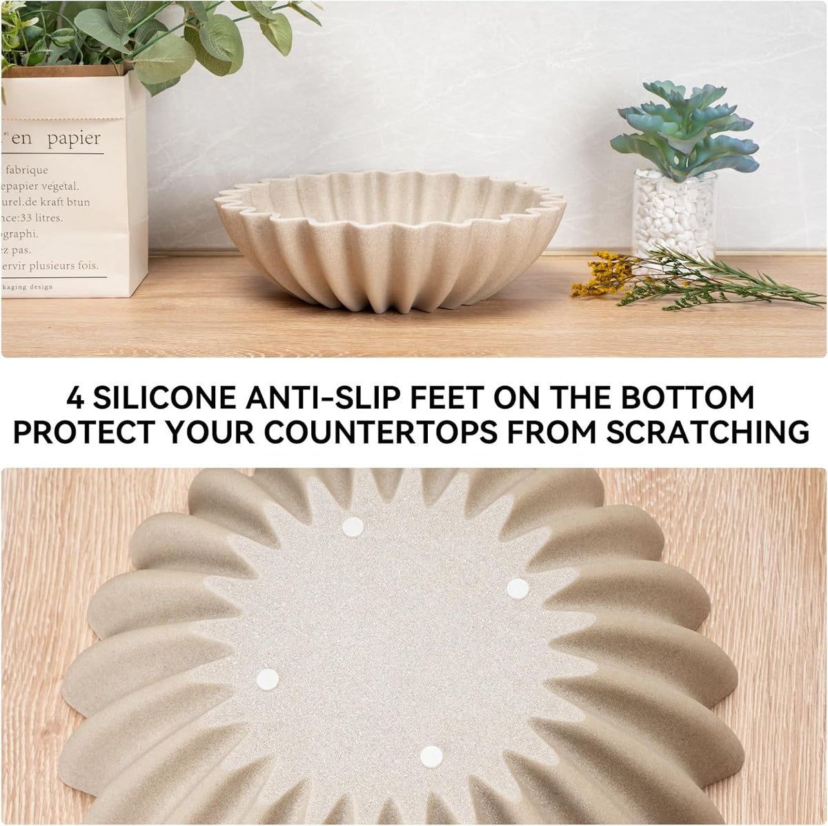 Handmade Resin Fruit Bowl | Decorative Home Bowl | Modern Centerpiece Bowl | Key and Purse Holder Bowl | Kitchen Counter Bowl - PuriLite