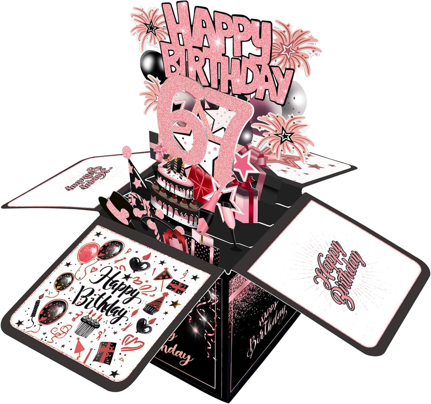 70th Birthday Card, 70th Birthday Decorations for Women Men, Happy Birthday 3D Cards for 70 Year Old Grandpa Grandma, Birthday Gift Box for Mother Dad