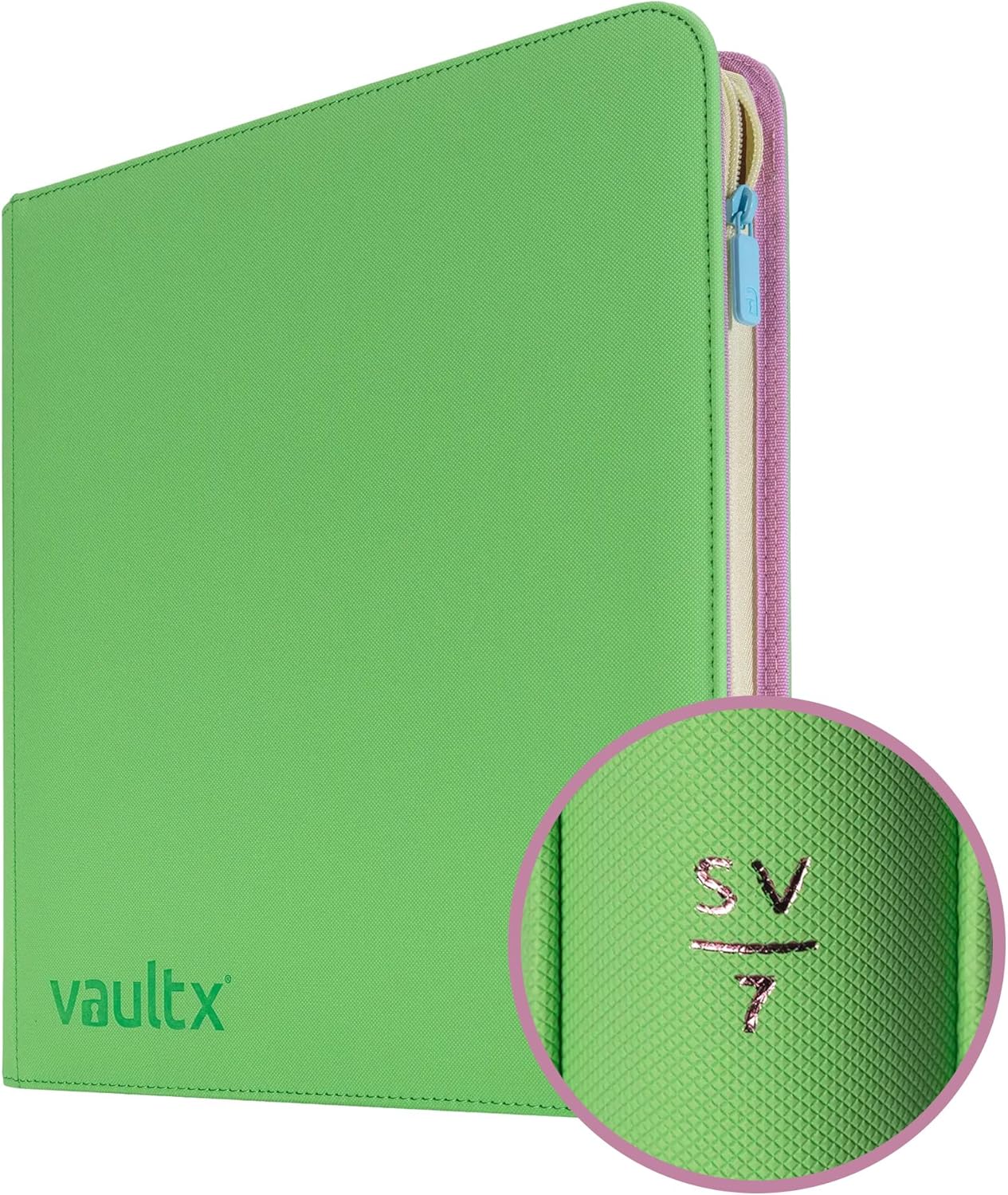 Vault X 12 Pocket Trading Card Zip Binder, 480 Cards, Compatible with Pokemon Scarlet & Violet Set, Exo-Tec Album Material, 20 Side-Loading Pages, Folder for Collectible TCG (SV1)