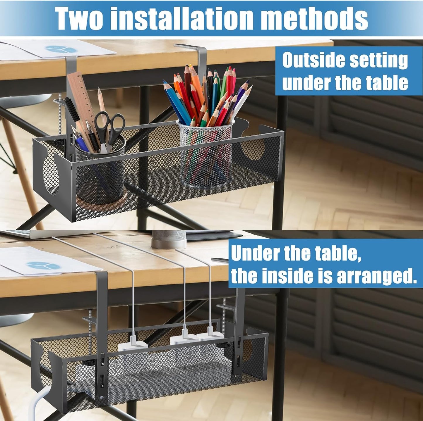 Purilite Select Under Desk Cable Management Tray