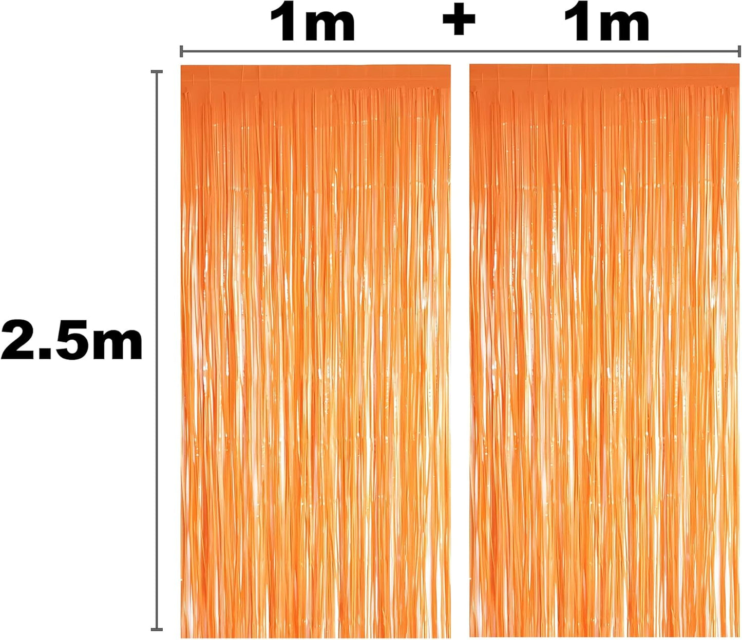GREATRIL Iridescent Party Tinsel Fringe Backdrop Decorations - Holographic Foil Streamers Curtain for Mermaid/Under The Sea/Frozen/Ocean/Disco/Birthday Themed 3.2ft x 6.5ft - 2 PCS