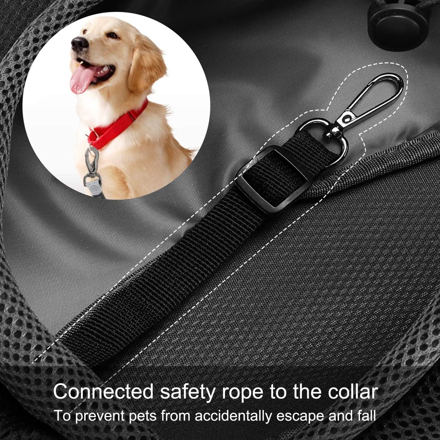 FDJASGY Pet Sling Carrier for Small Dogs Cats,Breathable Mesh Travelling Hand Free Puppy Backpack with Pouch and Adjustable Strap Carrier Grey