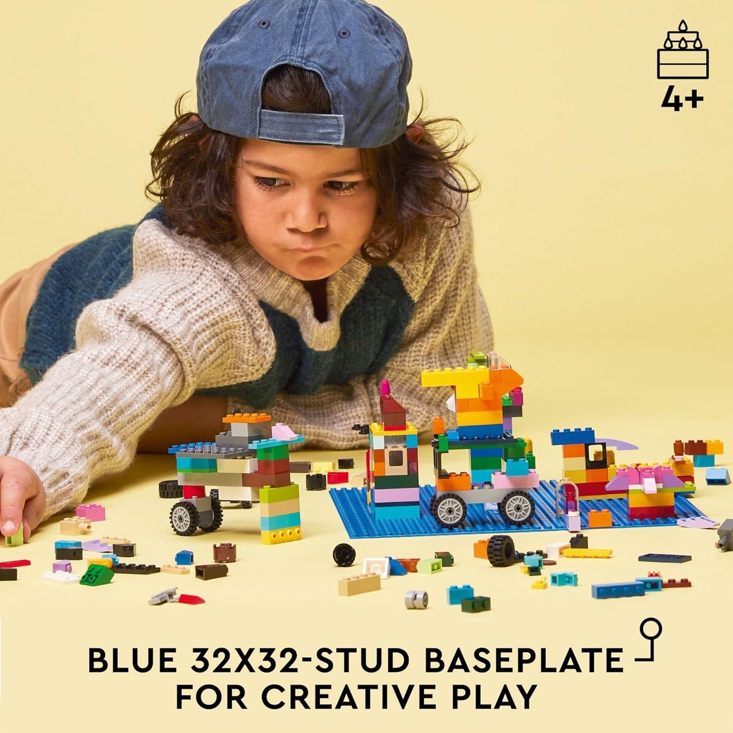 LEGO Classic Large Creative Brick Box 10698 Building Toy Set, Toy Storage Solution for Home or Classrooms, Interactive Building Toy for Kids, Boys, and Girls
