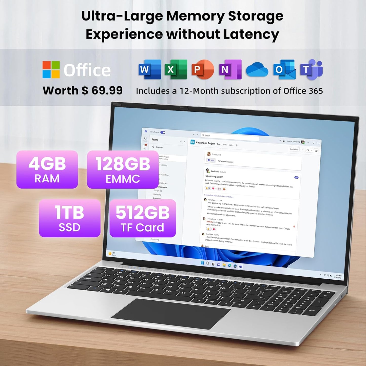 jumper 16 Inch Laptop, 4GB RAM 128GB Storage Expandable 1TB, 5305U Processor, Office 365 1-Year Subscription, 1200p IPS FHD Display, Windows 11 Computer with Stereo Speakers, WiFi-5, HDMI
