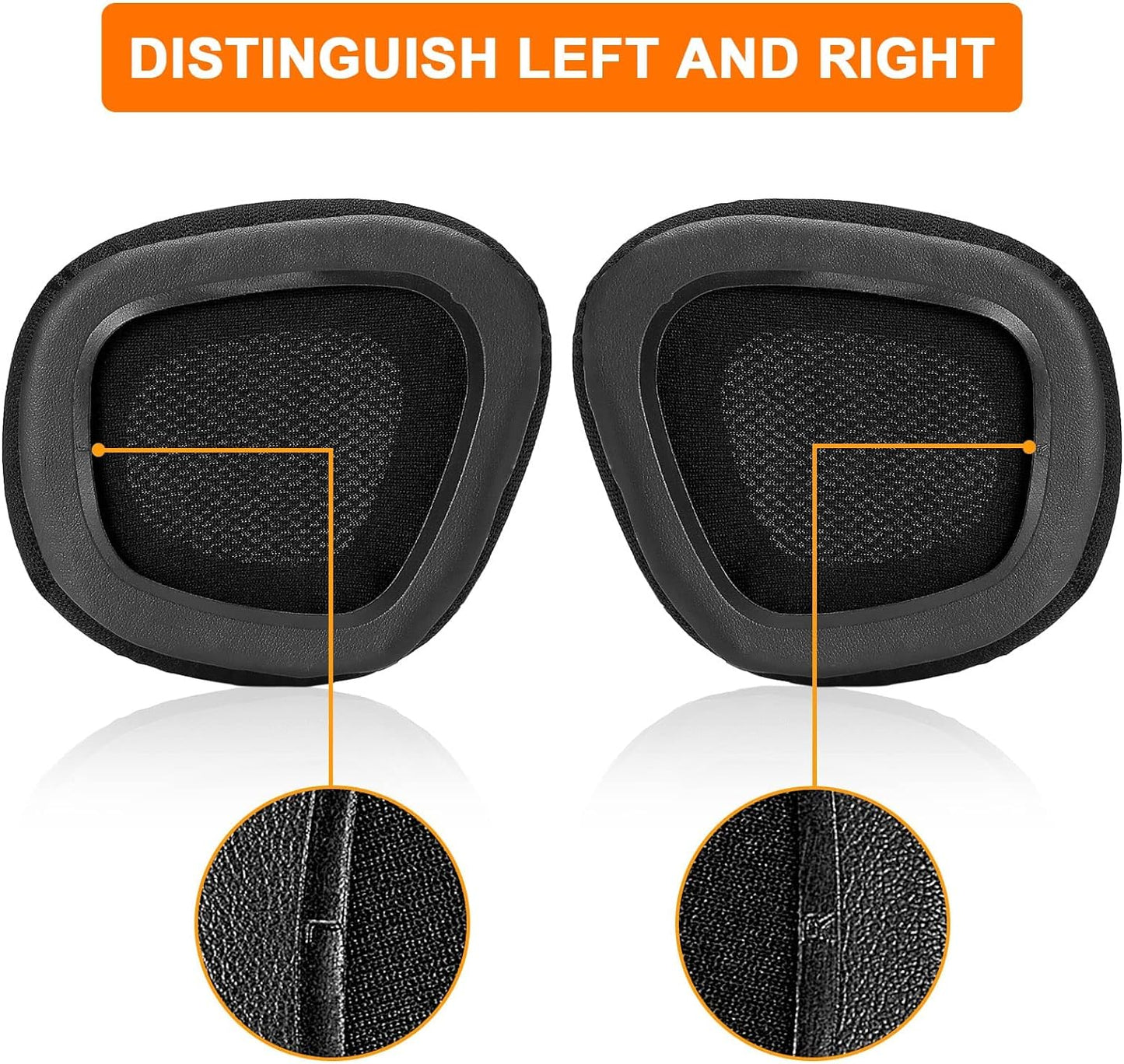 GVOEARS Replacement Ear Pads Cushions for Corsair Void/Void Pro/Void Pro RGB/Void Pro RGB SE/Void Pro Elite/RGB Wireless Earpads Gaming Headsets, Mesh Fabric with Soft Protein Leather(Black)