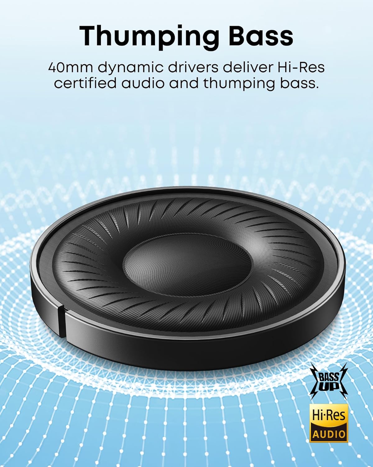 soundcore by Anker Q20i Hybrid Active Noise Cancelling Headphones, Wireless Over-Ear Bluetooth, 40H Long ANC Playtime, Hi-Res Audio, Big Bass, Customize via an App, Transparency Mode, Ideal for Travel