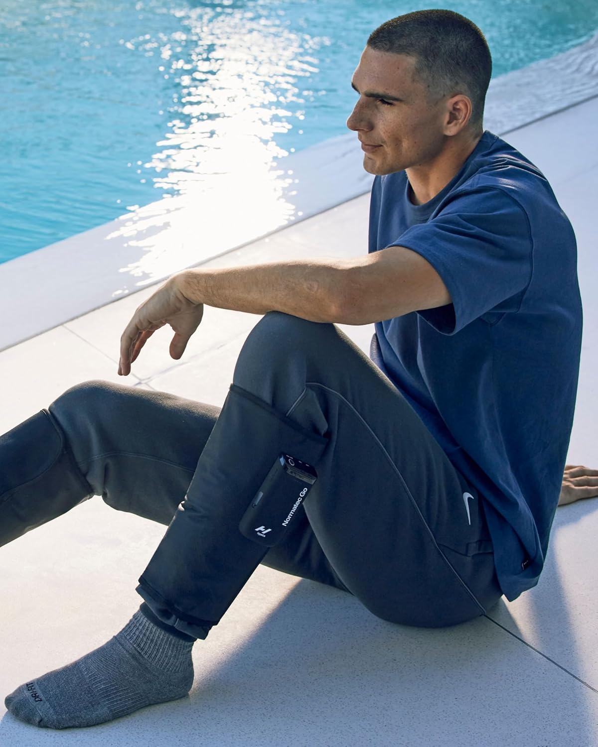 Hyperice Normatec Go Calf - Recovery System with Patented Dynamic Compression Massage Technology - Targeted Relief for Pain and Inflammation - FSA-HSA Approved